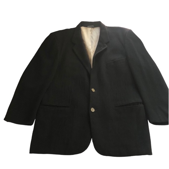Men's Manuel Ritz Pipo Wool/Cashmere Black Single Breasted Blazer. Size 50 - Picture 15 of 16